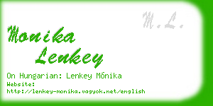 monika lenkey business card