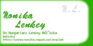 monika lenkey business card
